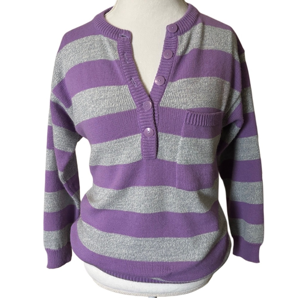 VINTAGE A’MILANO Striped Sweater Size M - Picture 1 of 8